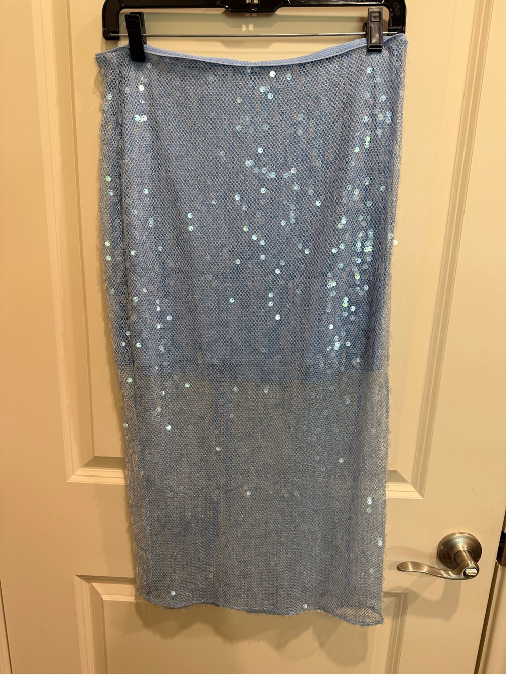 Veronica Beard Light Blue Sequin Midi Dress